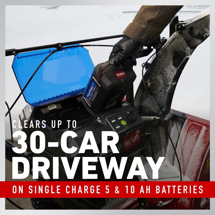 Toro 60V MAX* 24 in. (61 cm) SnowMaster® Single-Stage Snow Blower - (1) 10.0Ah & (1) 5.0Ah Batteries Included (39915)
