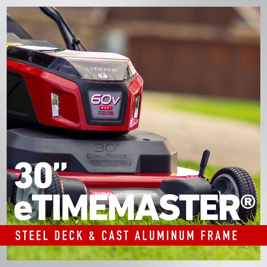 Toro 60V MAX* 30 in. (76 cm) eTimeMaster® w/Personal Pace® Lawn Mower - Battery Not Included (21491T)