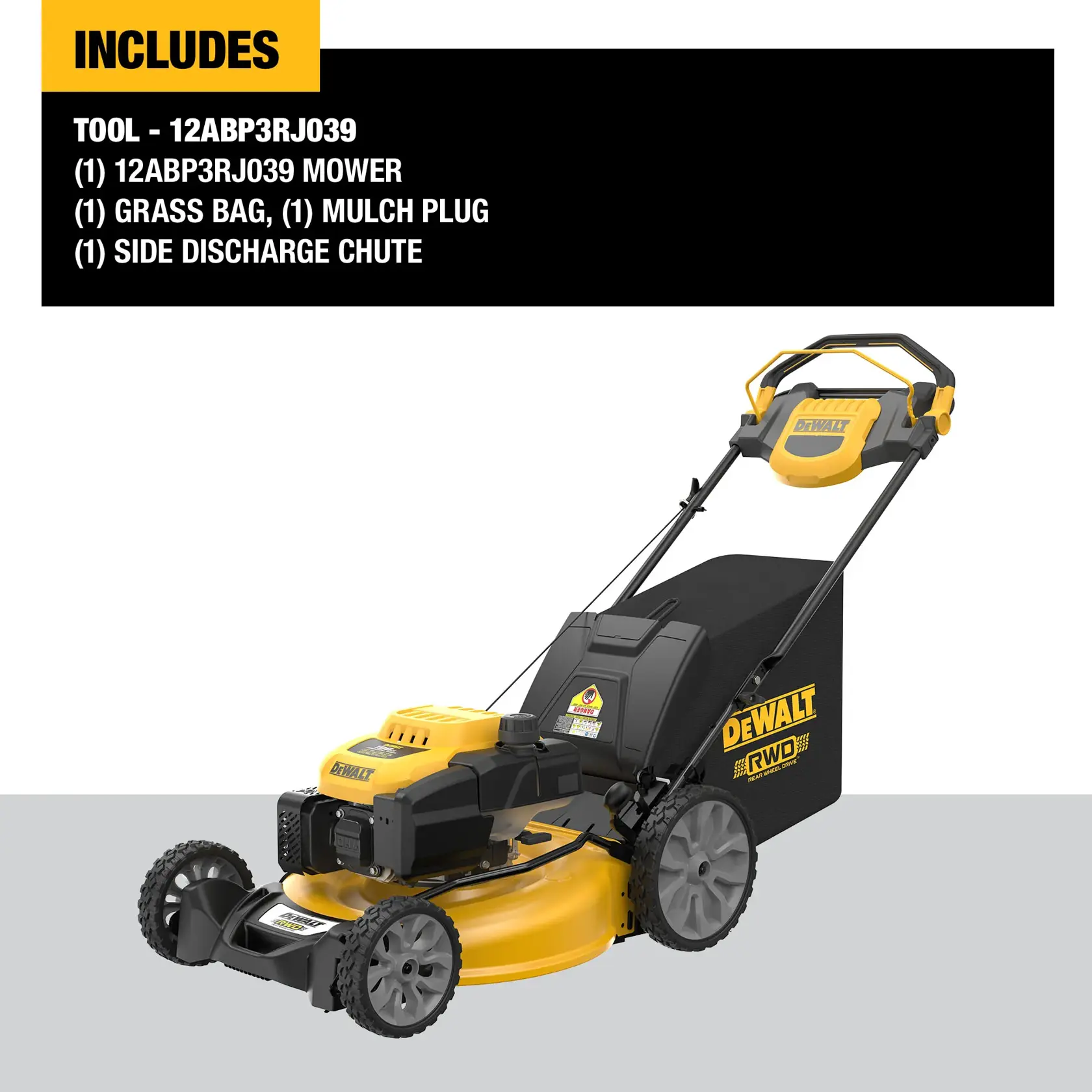 DEWALT® 21-in. 196cc RWD Self-Propelled 3-in-1 Lawn Mower With PowerAdapt™