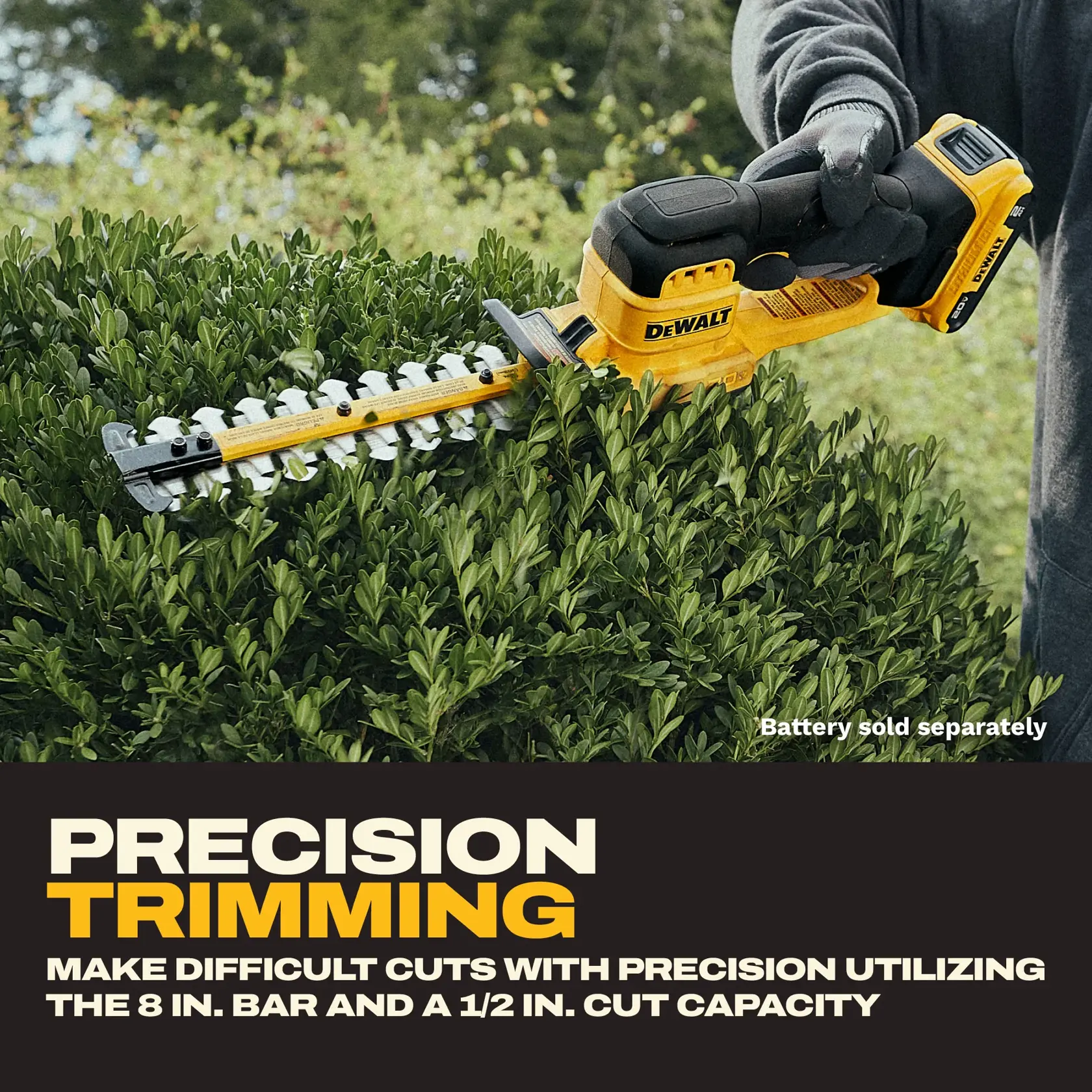 DEWALT® 20V MAX* 8-in. Compact Hedge Trimmer (Tool Only)
