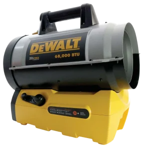 DEWALT® 20V MAX* 70,000 BTU Cordless Forced Air Propane Heater DEWALT® 20V MAX* 70,000 BTU Cordless Forced Air Propane Heater